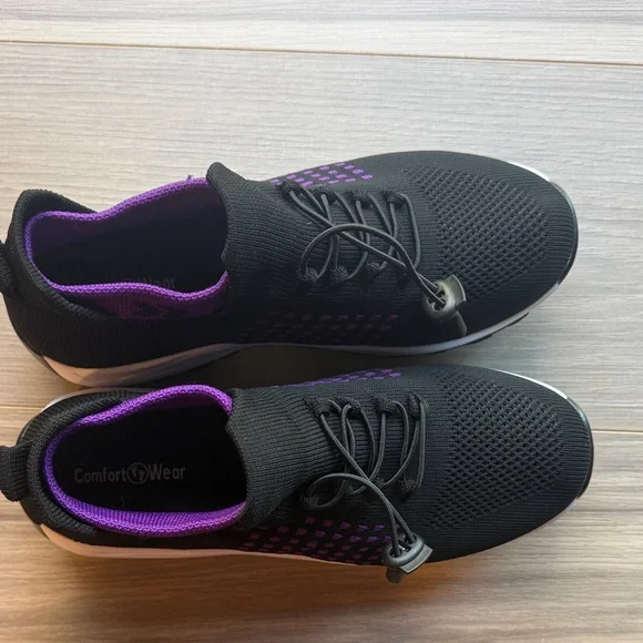 Comfort Wear Women's Black Ortho Stretch Sneakers Size 40 ( US 9-9.5) - Picture 2 of 6